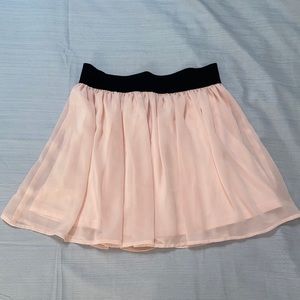 Forever 21 chiffon baby pink XS short skater skirt